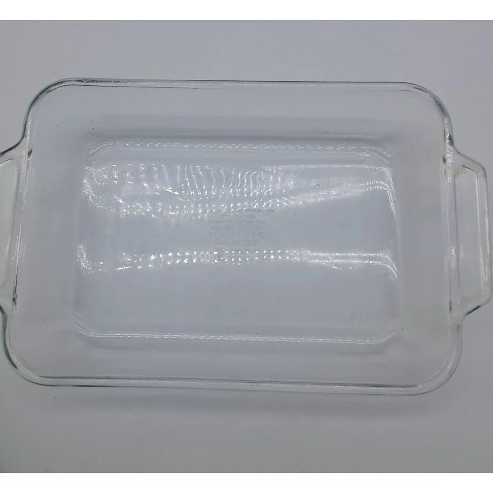Vtg Anchor Hocking 2 Qt Glass Ovenware Casserole Baking Dish 8x11.5x2 With Lid